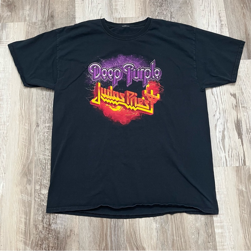 Deep Purple Judas Preist 2018 Concert Tour Band T Shirt Mens XL Black